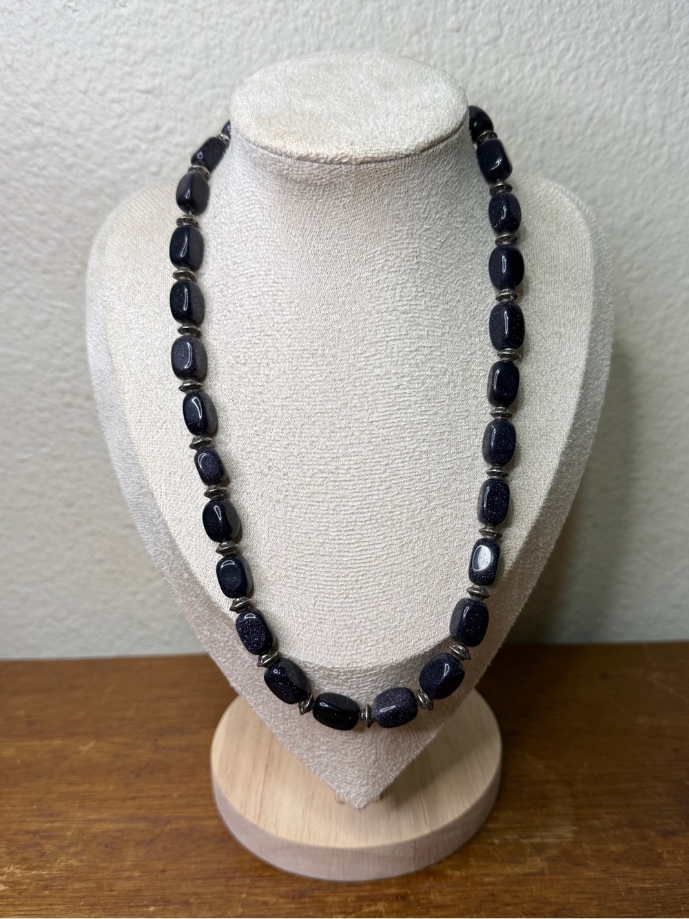 Handcrafted Goldstone Beaded Necklace - Womens Jewelry